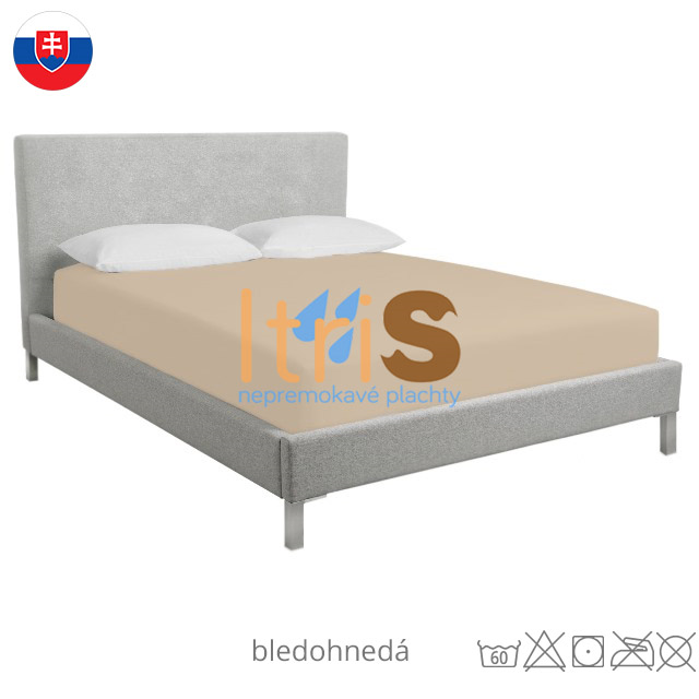 Bledohnedá jersey Superstreč napínacia plachta s elastanom - klasická (premokavá)