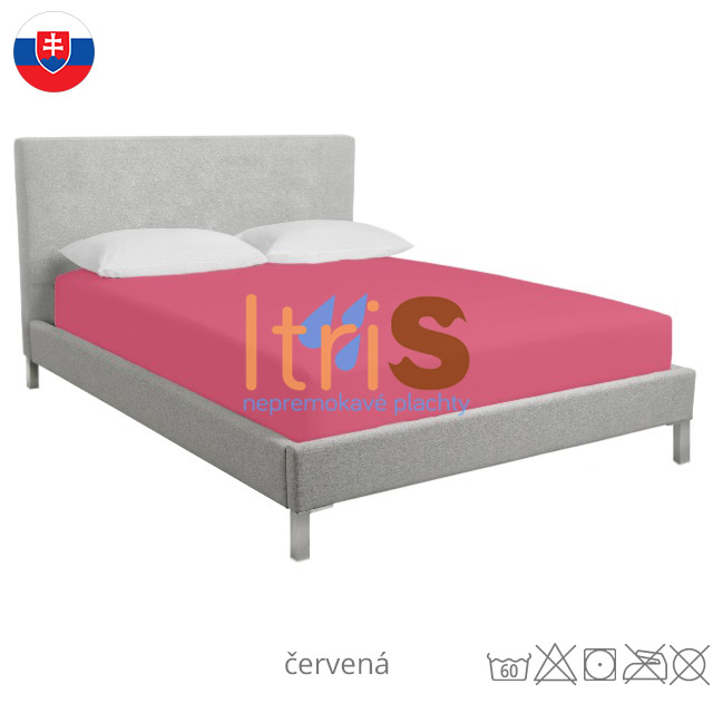 Červená jersey Superstreč napínacia plachta s elastanom - klasická (premokavá)