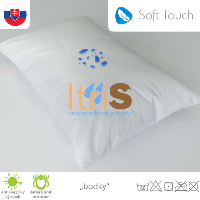 Soft Touch nepremokavá návliečka na vankúš "bodky"